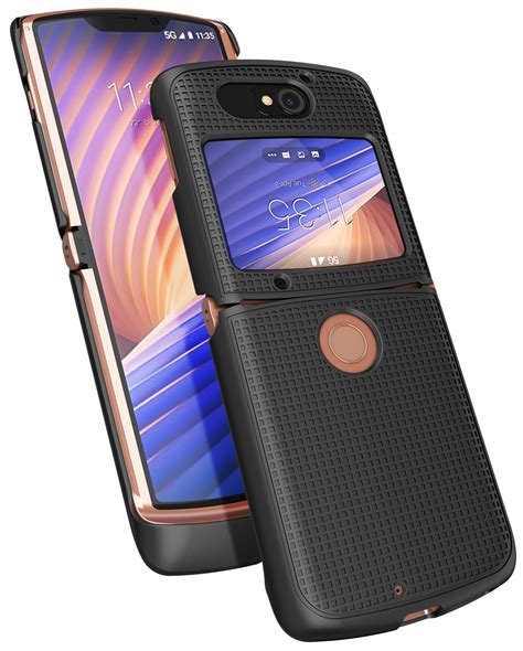 Grid Texture Case Slim Hard Shell Cover For Motorola Razr 5g Flip Phone