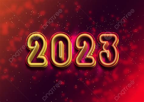 2023 New Year Neon Multicolor Stereo Glow Background 2023 New Year