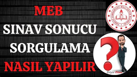 Meb Sinav Sonu Sorgulama Nasil Yapilir E Devlet Youtube