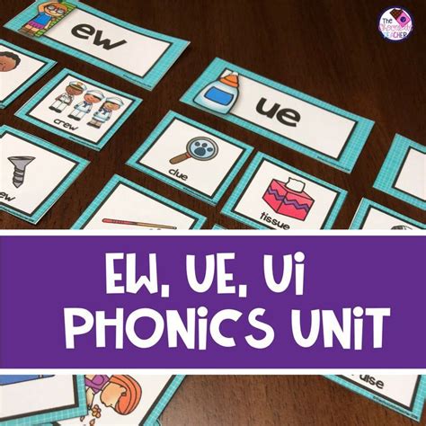 An Ell Ue U Phonics Unit With Pictures On It