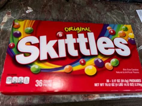 Skittles Original Candy 217 Oz Single Packs 36 Count Box Free