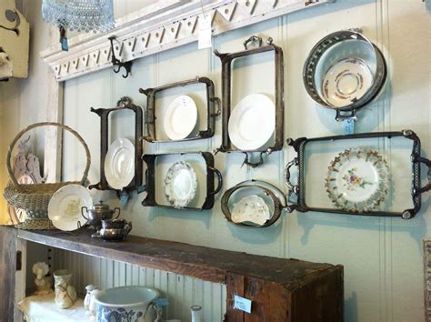 Vintage Silver Casserole Dish Holders Repurposed Into Plate Rack Frames