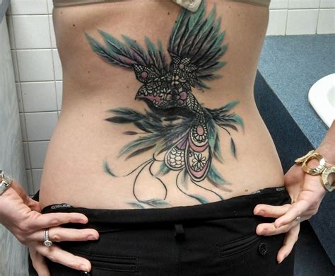 Girly Phoneix Tattoo Back Tattoo Cover Up Tattoo Tattoos Back Tattoo