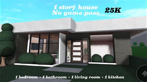 Modern Aesthetic House 25k No Gamepass Bloxburg Speedbuild Youtube