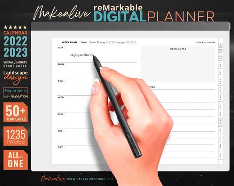 Remarkable 2 Template Calendar 2023 2022 All In One Remarkable