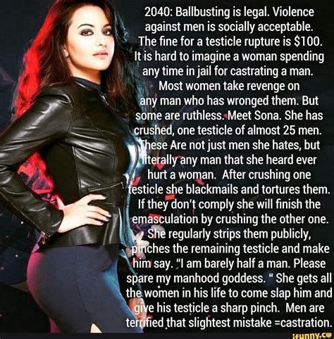 A 2040 Ballbusting Is Legal Violence Against Men Is Socially
