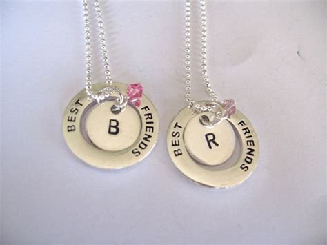 Personalized Best Friend Charm Necklaces Matching By Timbrodamore