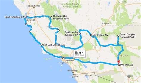 This Map Shows You The Best Road Trip Route Between National Parks