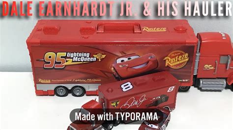 Disney Pixar Cars Factory Custom Dale Earnhardt Jr And His Hauler By