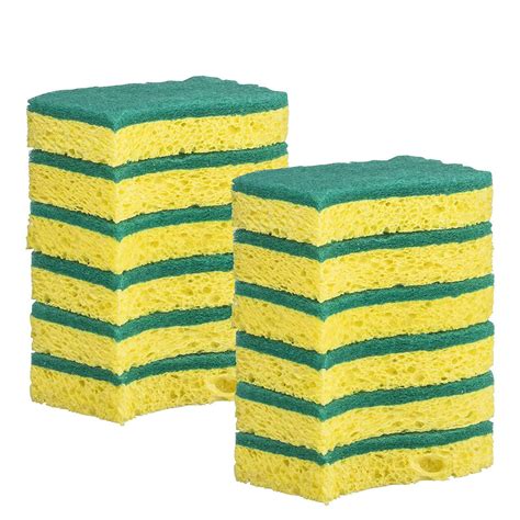 Scrub Sponges Non Scratch Kitchen Cleaning Sponges Dish Washing Heavy Duty Cellulose
