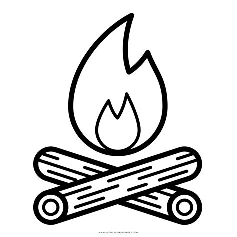 Campfire Coloring Page Ultra Coloring Pages