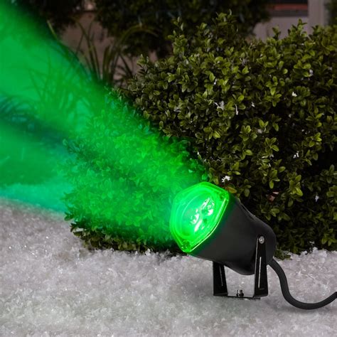 Gemmy Led Spot Light Multi Function Green Led Solid Christmas Outdoor