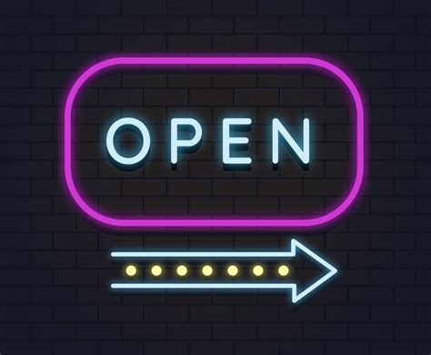 Neon Open Sign Clip Art