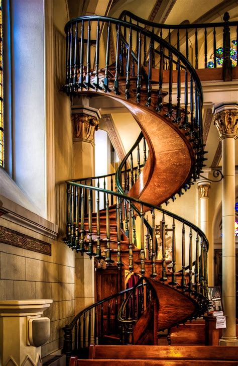 A 112 Year Old Carved Spiral Staircase In A Public Library In Lima Rpics