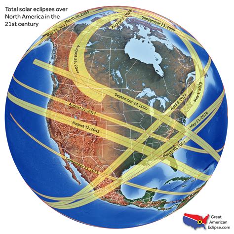 The frigid arctic region that will experience the ''ring of fire'' this time around. Future eclipses — Total solar eclipse of April 8, 2024