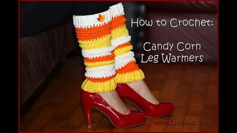 How to Crochet Candy Corn Leg Warmers - YouTube | Stulpen häkeln