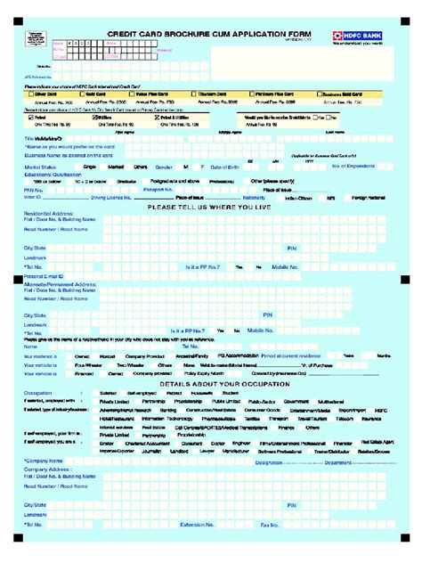 Maybe you would like to learn more about one of these? PDF HDFC Credit Card Application Form PDF Download in English - InstaPDF