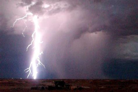 A Bolt Of Lightning Strikes The Ground Abc News