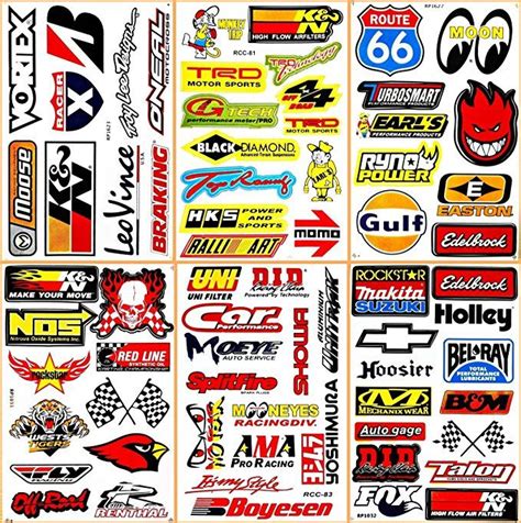 Cars Motorsport Nos Hot Rod Drag Racing Lot 6 Vinyl Graphic Decals