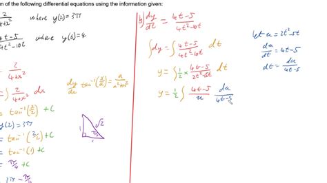 Solution Of Differential Equation Of The Form Dydxfx Given