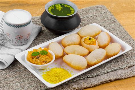 Indian Street Food Pani Puri También Conocido Como Golgappa O Golgappe