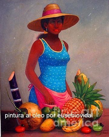 Vendedora De Frutas Painting By Eusebio Vidal Pixels