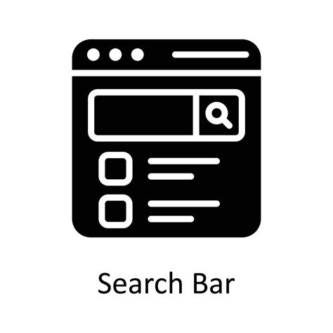Search Bar Vector Solid Icon Design Illustration Seo And Web Symbol On
