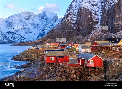 Reine Fishing Village In Lofoten Islands Norway Stock Photo Alamy