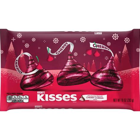 Hersheys 10 Oz Christmas Cherry Creme Kisses 3400013035 Blains