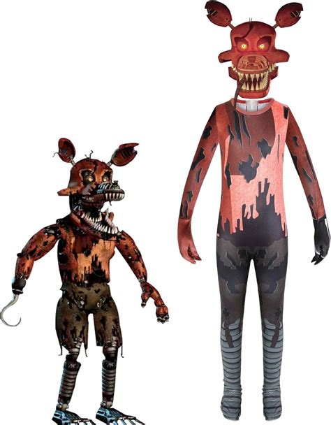 Fnaf Kostüm Fünf Nächte In Freddys Kostüm Nightmare Foxy Jumpsuit