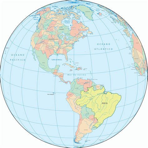 Continente Americano Mapas Del Mundo Mapa De America Mapamundi Para