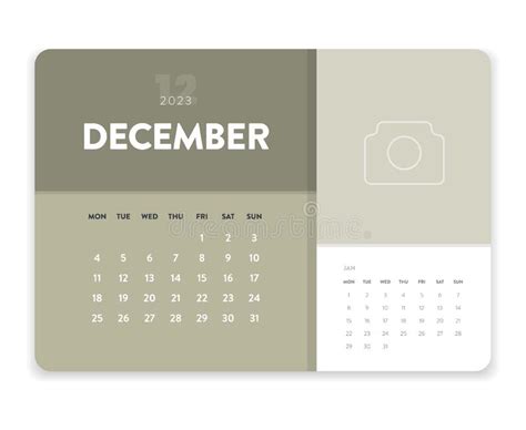 Creative Minimal Business Monthly 2023 Calendar Template Vector Desk