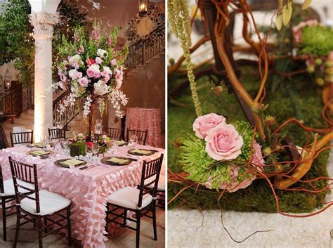 Elegant Enchanted Garden Pink And Green Wedding Green Wedding