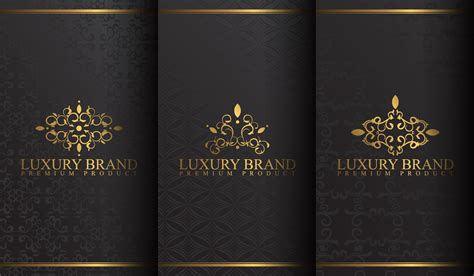 Set Of Luxury Black And Gold Logo Designs 1178965 Vector Art At Vecteezy