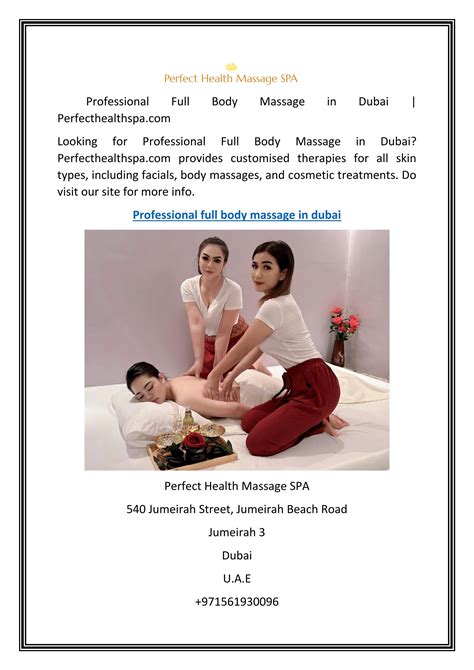 Professional Full Body Massage In Dubai By Glen