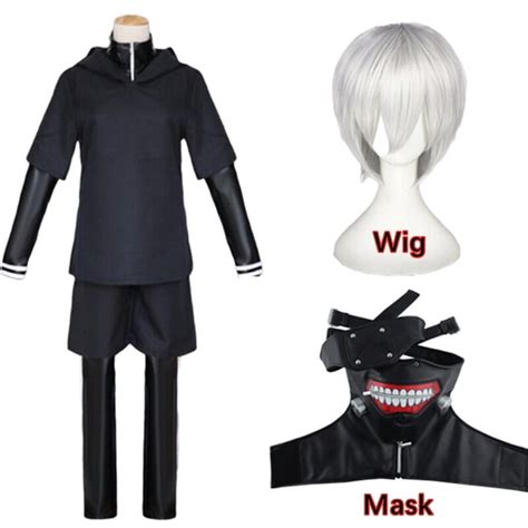 Lacauch Anime Tokyo Ghoul Kaneki Ken 3d Pu Leather Costume Mask Cosplay
