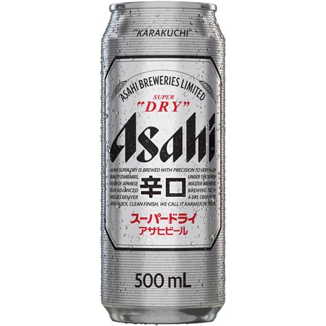 Asahi Super Dry Lager Can Can 500ml Woolworths