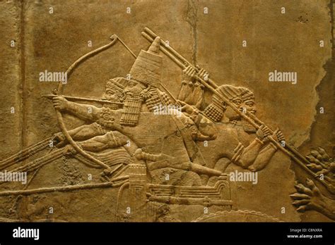 Assyrian Relief Of The Royal Lion Hunt Of King Ashurbanipal Seen At The