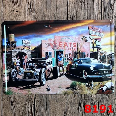Sexy And Luxury Cars Vintage Metal Tin Signs Retro Tin Plate Sign Wall