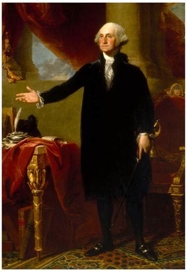 President George Washington Standing Historical Art Print Poster