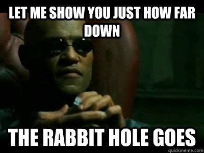 How Deep The Rabbit Hole Goes Bunny Memes Rabbit Hole The Rabbit Hole