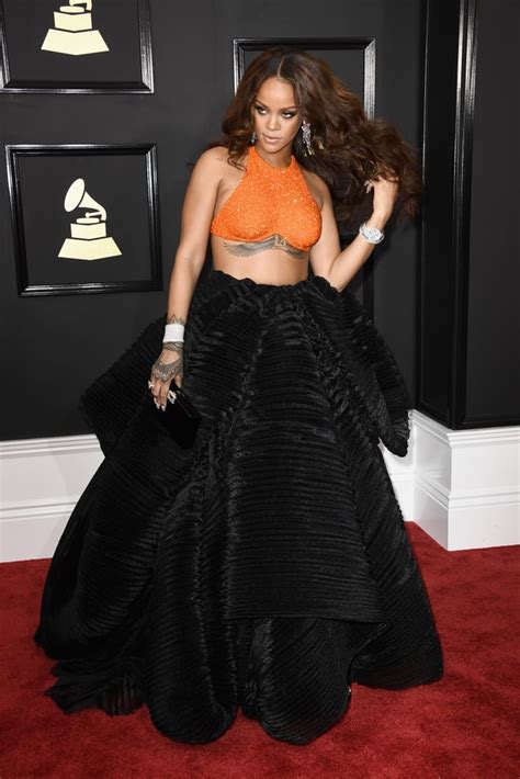 Rihannas Dress At 2017 Grammys Popsugar Fashion Photo 2