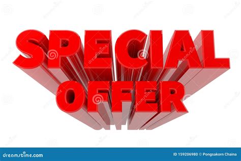 3d Special Offer Word On White Background 3d Rendering Stock