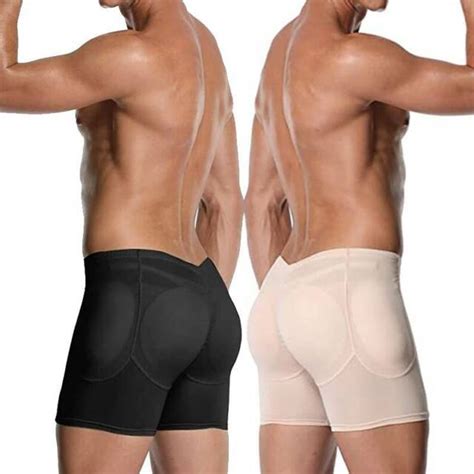 Mens Butt Lifter Shapewear Trunks Shaper Boxer Shorts Padded Enhancing