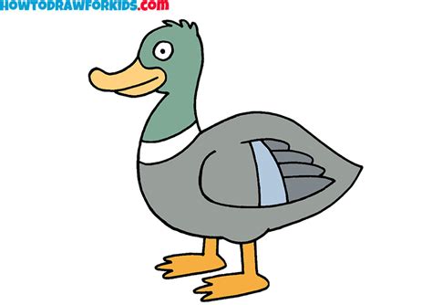 How To Draw A Duck Easy Drawing Tutorial For Kids