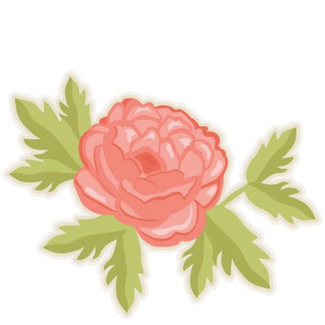 Peony Flower SVG cutting files doodle cut files for scrapbooking clip