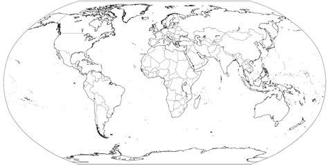 Outline World Map With Countries United States Map