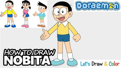 How To Draw Nobita From Doraemon Step By Step Bong Channel Youtube