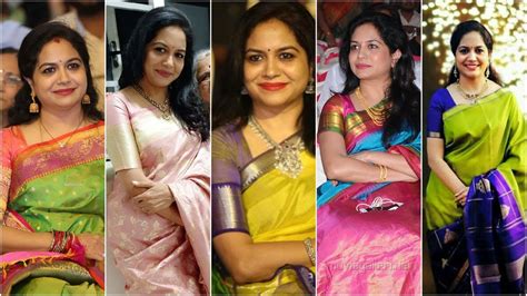 Top Sarees Of Singer Sunitha Singer Sunitha Saree Collection Singer Sunitha Sarees