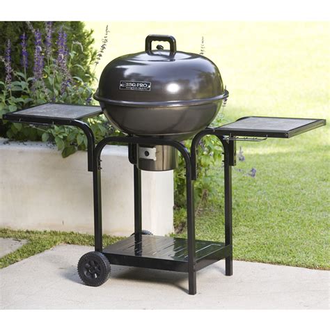 Bbq Pro Bprct 2250 Kd Round Cart Charcoal Grill With Base Shelf And Tile